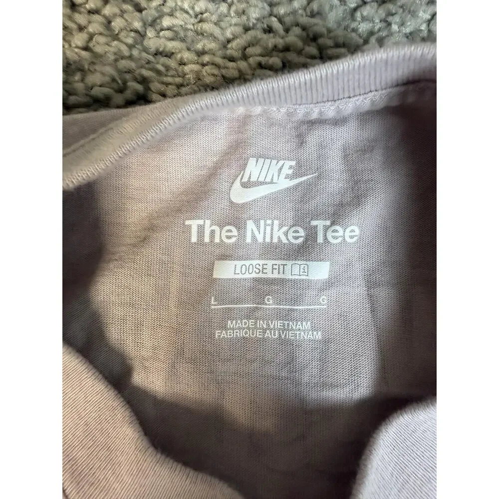 Nike Shirt Girls L Purple Butterfly Air Max Graphic Back Print Tagless